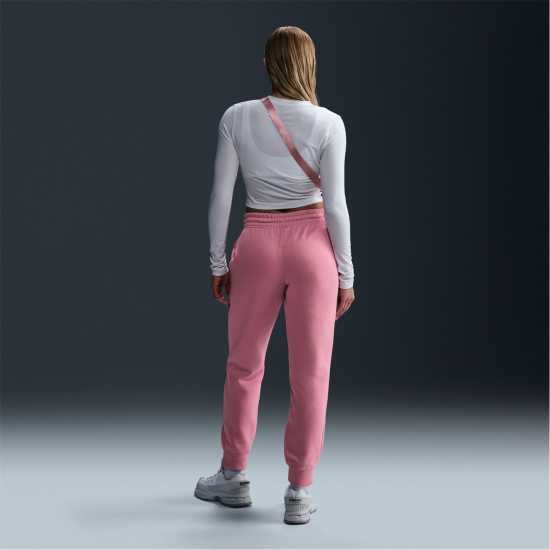 Nike Sportswear Phoenix Fleece Women's Mid-Rise Sweatpants Розово/Бяло Nike Sportswear Phoenix Fleece Women's Mid-Rise Sweatpants Розово/Бяло