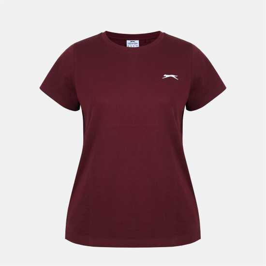 Дамски тениски и фланелки Slazenger Neck Tee Womens Burgundy Slazenger Neck Tee Womens Burgundy Дамски тениски и фланелки
