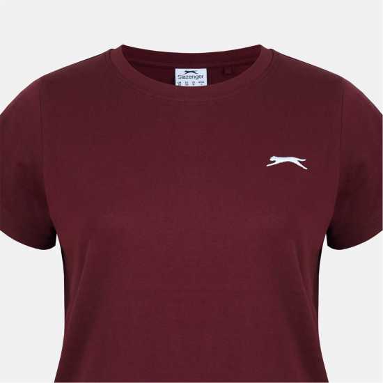 Дамски тениски и фланелки Slazenger Neck Tee Womens Burgundy Slazenger Neck Tee Womens Burgundy Дамски тениски и фланелки