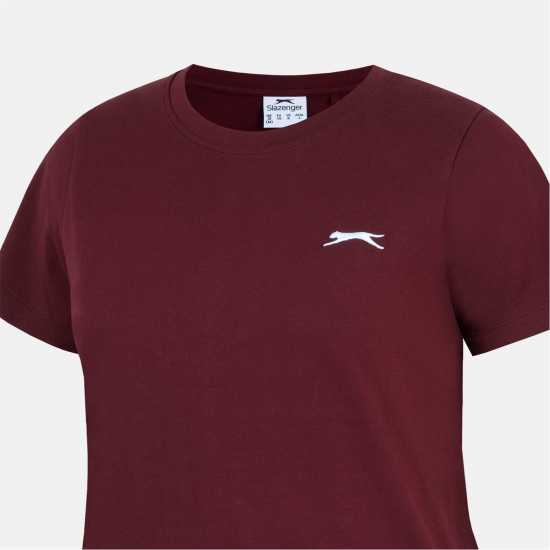 Дамски тениски и фланелки Slazenger Neck Tee Womens Burgundy Slazenger Neck Tee Womens Burgundy Дамски тениски и фланелки