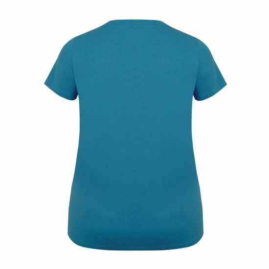 Slazenger Neck Tee Womens Синьо-зелено Дамски тениски и фланелки
