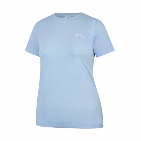 Slazenger Neck Tee Womens Светло синьо Дамски тениски и фланелки