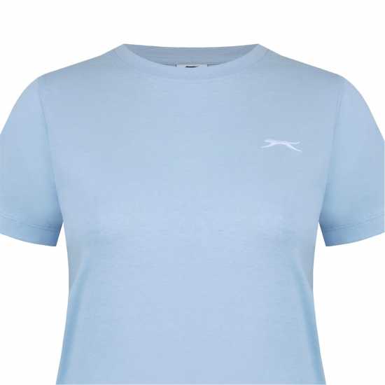 Slazenger Neck Tee Womens Светло синьо Дамски тениски и фланелки