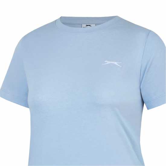 Slazenger Neck Tee Womens Светло синьо Дамски тениски и фланелки