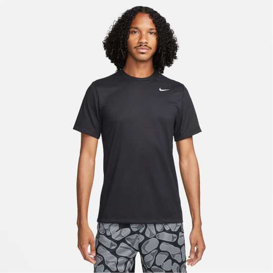 Мъжки тениски и фланелки Nike Dri-FIT Legend Men's Fitness T-Shirt Черно/сребро Nike Dri-FIT Legend Men's Fitness T-Shirt Черно/сребро Мъжки тениски и фланелки