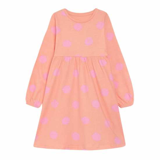 Girls Wow Buy Polka Dot Dress Orange/pink  Детски поли и рокли