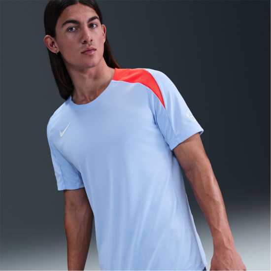 Nike Strike Short-Sleeve Football Top Adults Blue/Red Мъжки тениски и фланелки