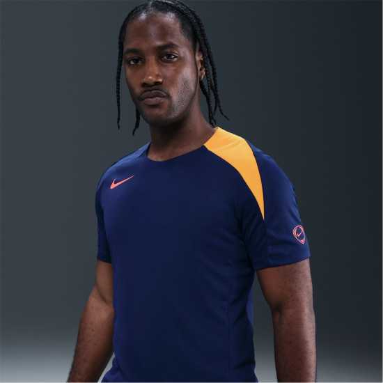 Мъжки тениски и фланелки Nike Strike Short-Sleeve Football Top Adults Blue/Orange Nike Strike Short-Sleeve Football Top Adults Blue/Orange Мъжки тениски и фланелки