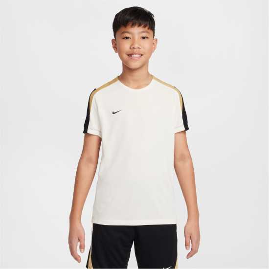 Nike Strike Short-Sleeve Football Top Juniors Слонова кост/Черно Детски тениски и фланелки