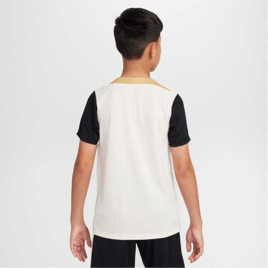 Nike Strike Short-Sleeve Football Top Juniors Слонова кост/Черно Детски тениски и фланелки