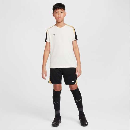 Nike Strike Short-Sleeve Football Top Juniors Слонова кост/Черно Детски тениски и фланелки