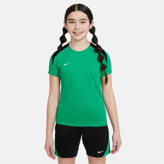 Nike Strike Short-Sleeve Football Top Juniors Зелено Детски тениски и фланелки