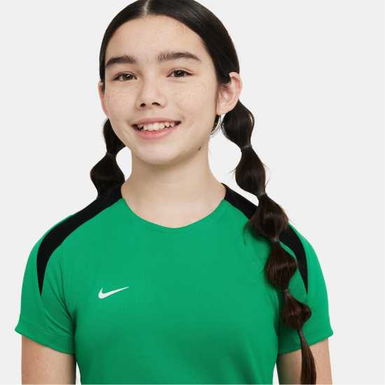 Nike Strike Short-Sleeve Football Top Juniors Зелено Детски тениски и фланелки