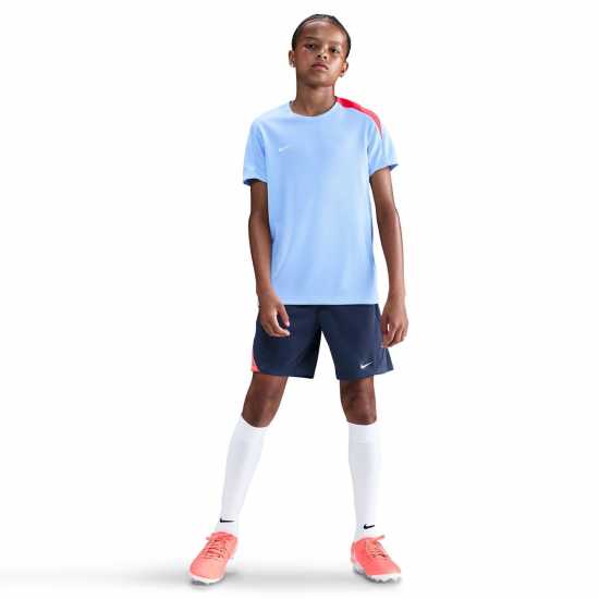 Nike Strike Short-Sleeve Football Top Juniors Blue/Red Детски тениски и фланелки