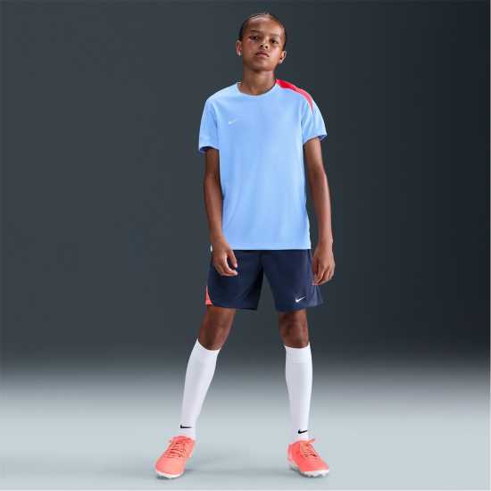 Nike Strike Short-Sleeve Football Top Juniors Blue/Red Детски тениски и фланелки