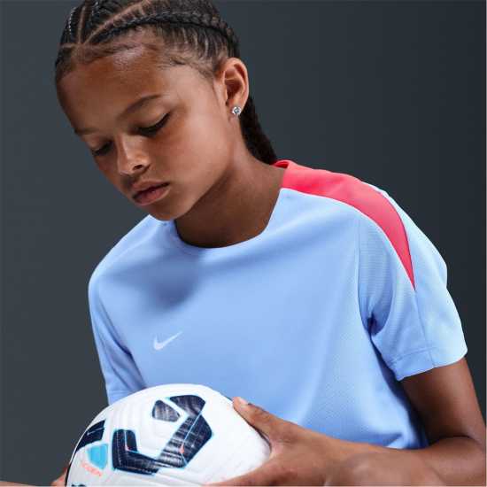 Nike Strike Short-Sleeve Football Top Juniors Blue/Red Детски тениски и фланелки