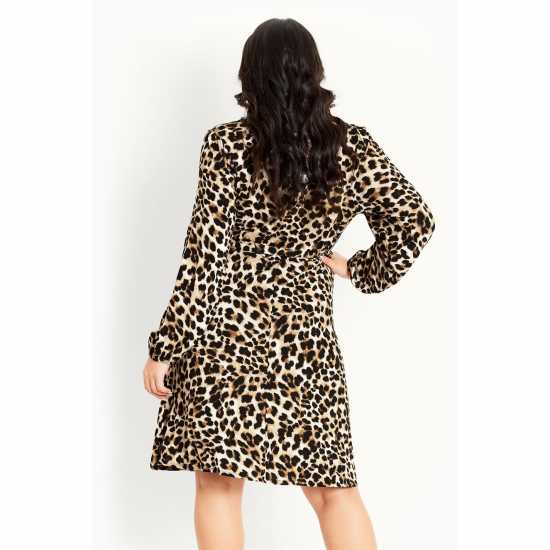 Evans Cheetah Print Wrap Dress  Дамски поли и рокли