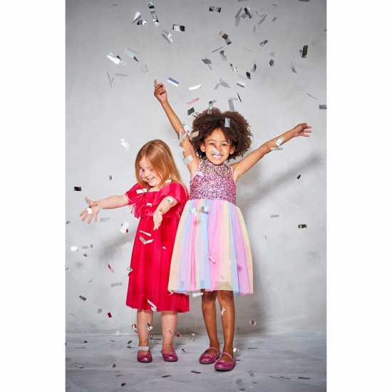 Studio Red Ombre Party Dress  Детски поли и рокли