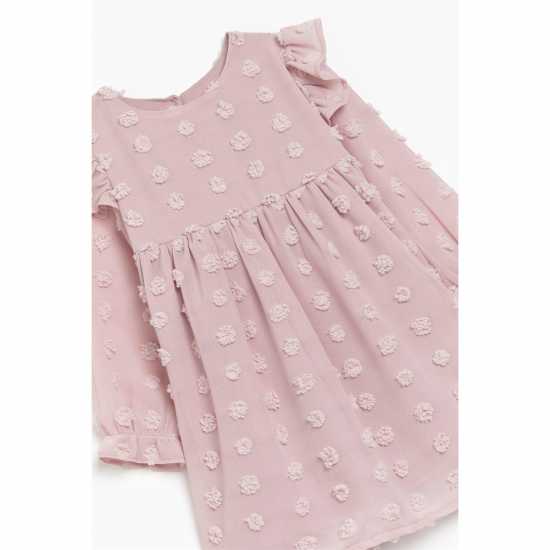 Hello World Baby Girls Dobby Dress  Детски поли и рокли