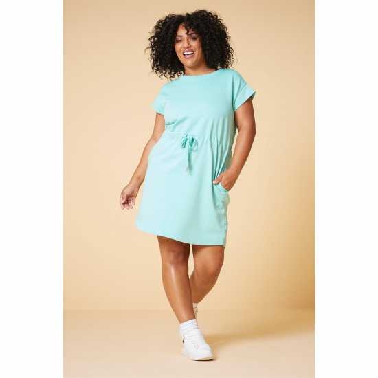 Waist Mint Sweater Dress  Дамски поли и рокли