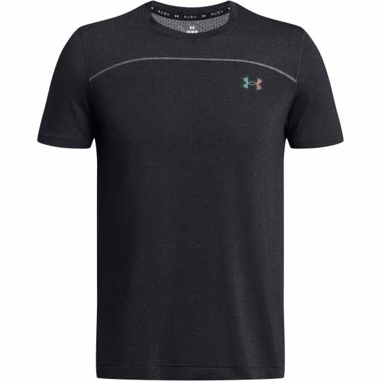 Under Armour Rush Seamless Short-Sleeve Performance Gym Top Черно/Модерно сиво 