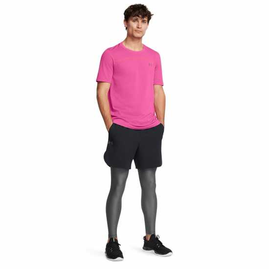 Under Armour Rush Seamless Short-Sleeve Performance Gym Top Розово/Феникс/Черно Under Armour Rush Seamless Short-Sleeve Performance Gym Top Розово/Феникс/Черно