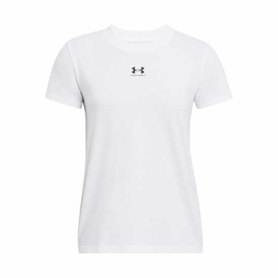 Under Armour Rival Core Short Sleeve Womens Бяло Дамски тениски и фланелки
