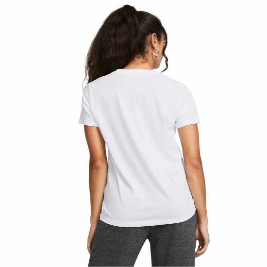 Under Armour Rival Core Short Sleeve Womens Бяло Дамски тениски и фланелки