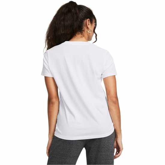 Under Armour Rival Core Short Sleeve Womens Бяло Дамски тениски и фланелки