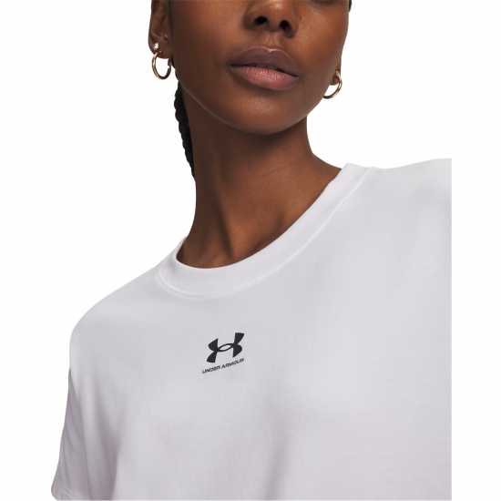 Under Armour Rival Core Short Sleeve Womens Бяло Дамски тениски и фланелки
