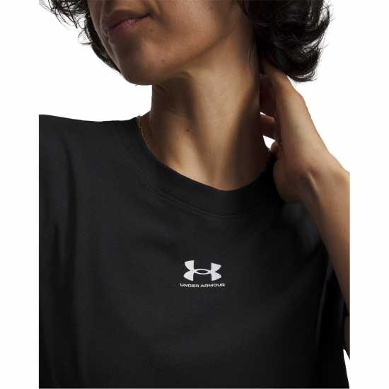 Under Armour Rival Core Short Sleeve Womens Черно Дамски тениски и фланелки