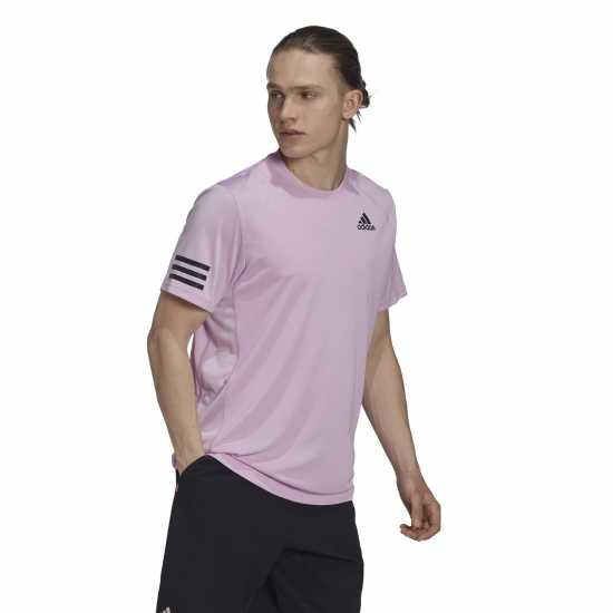 Adidas Club 3 Stripe Tennis Tee  - Мъжки ризи