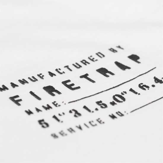 Мъжки тениски и фланелки Firetrap Мъжка Тениска Path T Shirt Mens Бяло Firetrap Мъжка Тениска Path T Shirt Mens Бяло Мъжки тениски и фланелки