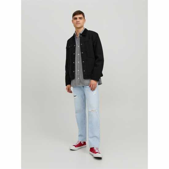 Jack And Jones Men's Chris Ripped Straight Leg Jeans  