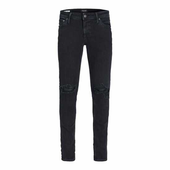 Jack And Jones Men's Liam Slim Fit Ripped Straight Leg Jeans  
