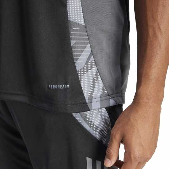 Adidas Мъжка Риза Tiro 25 Competition Training T-Shirt Mens Черно/Сиво Мъжки тениски и фланелки