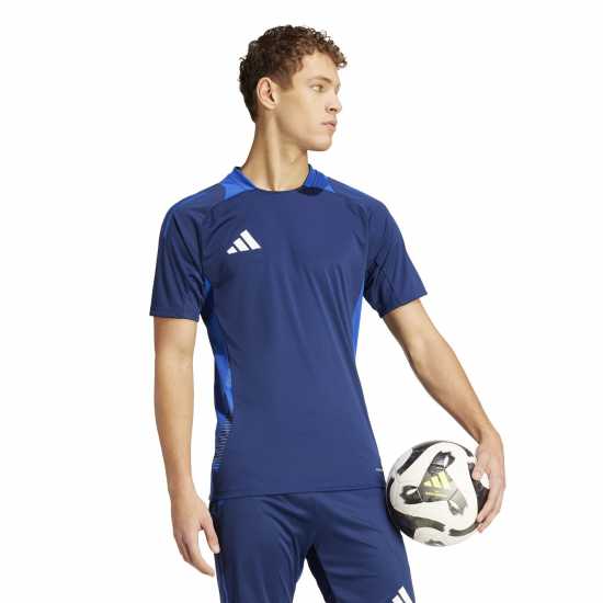 Adidas Мъжка Риза Tiro 25 Competition Training T-Shirt Mens Нави Син Мъжки тениски и фланелки