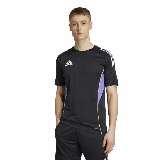 Adidas Мъжка Риза Tiro 25 Competition Training T-Shirt Mens Black/Purple Мъжки тениски и фланелки