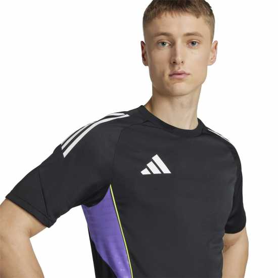 Adidas Мъжка Риза Tiro 25 Competition Training T-Shirt Mens Black/Purple Мъжки тениски и фланелки