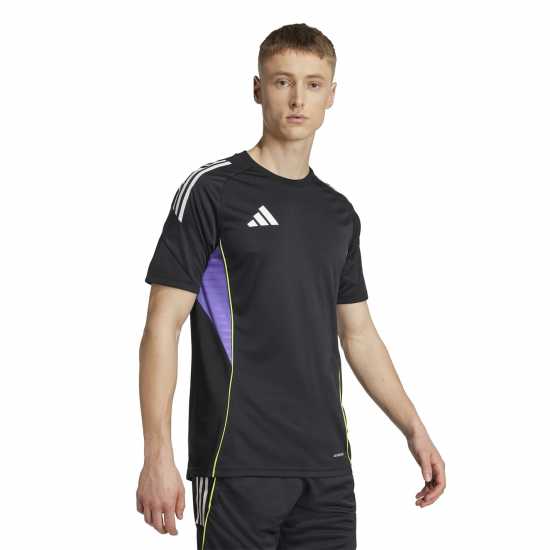Adidas Мъжка Риза Tiro 25 Competition Training T-Shirt Mens Black/Purple Мъжки тениски и фланелки