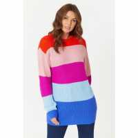 Pink Stripe Jumper  Дамски пуловери и жилетки