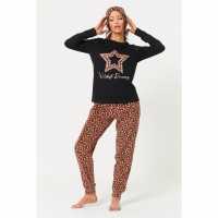 Be You Leopard Star Pyjama And Eyemask Set