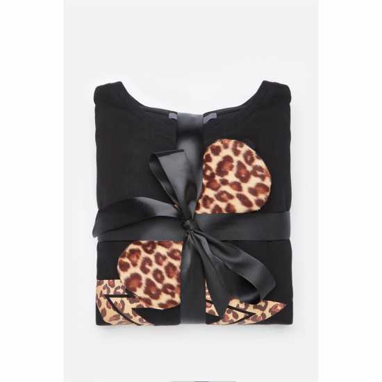 Be You Leopard Star Pyjama And Eyemask Set  Дамско облекло плюс размер