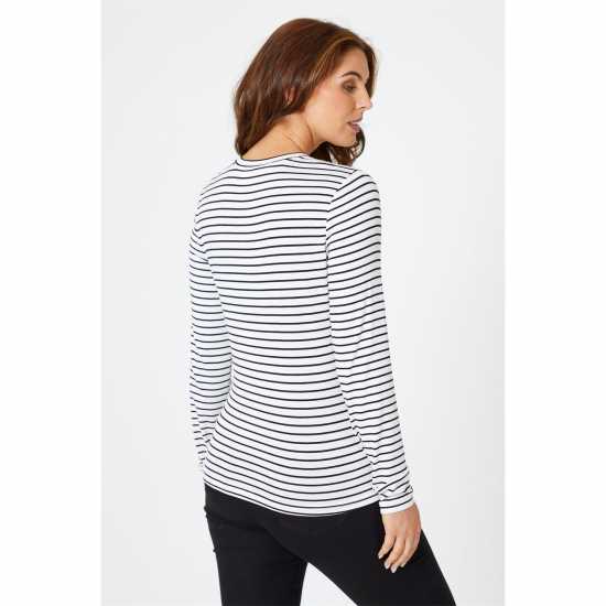 Be You Long Sleeve Stripe Love T-Shirt  Дамски тениски и фланелки