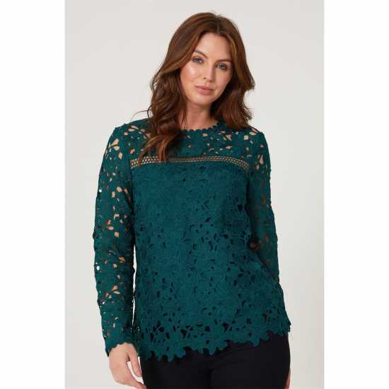 Be You Long Sleeve Lace Top  Дамски ризи и тениски