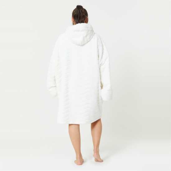 Luxury Faux Fur Snuggle Hoodie White  Мъжки суитчъри и блузи с качулки