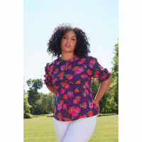 Be You Keyhole Floral Top