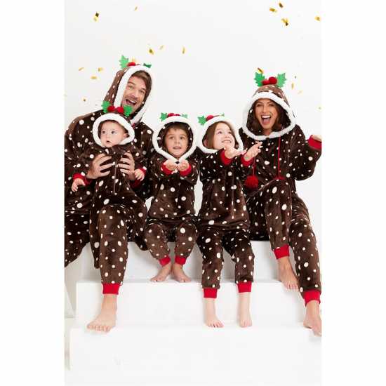 Dog Family Christmas Pudding Twosie  Дамско облекло плюс размер