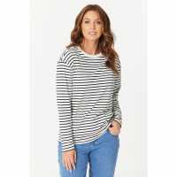 Be You Long Sleeve Stripe T-Shirt  Дамски тениски и фланелки