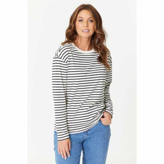 Дамски тениски и фланелки Be You Long Sleeve Stripe T-Shirt Be You Long Sleeve Stripe T-Shirt Дамски тениски и фланелки